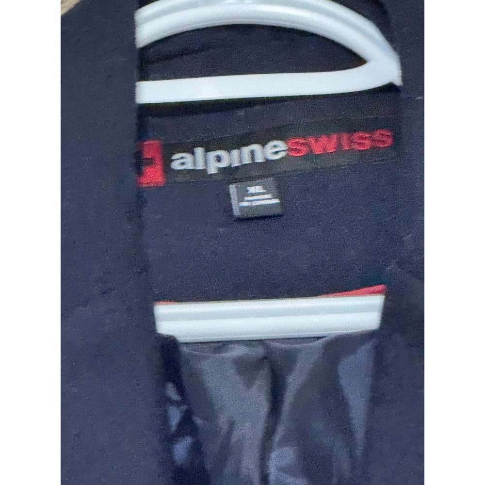 Alpine Swiss NWT Wool Blend Navy Overcoat Sz XL trench topcoat jacket warm - Picture 3 of 10